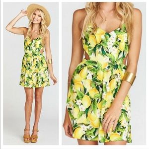 Show Me Your MuMu piper lemon dress w/side cutouts
